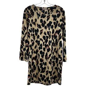 ENJOYNIGHT Women's Animal Print Nightshirt Long Sleeve Size Small